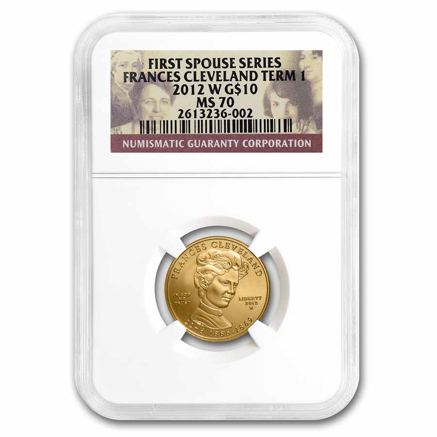 2012-W 1/2 oz Proof Gold Frances Cleveland 1st Term MS-70 NGC