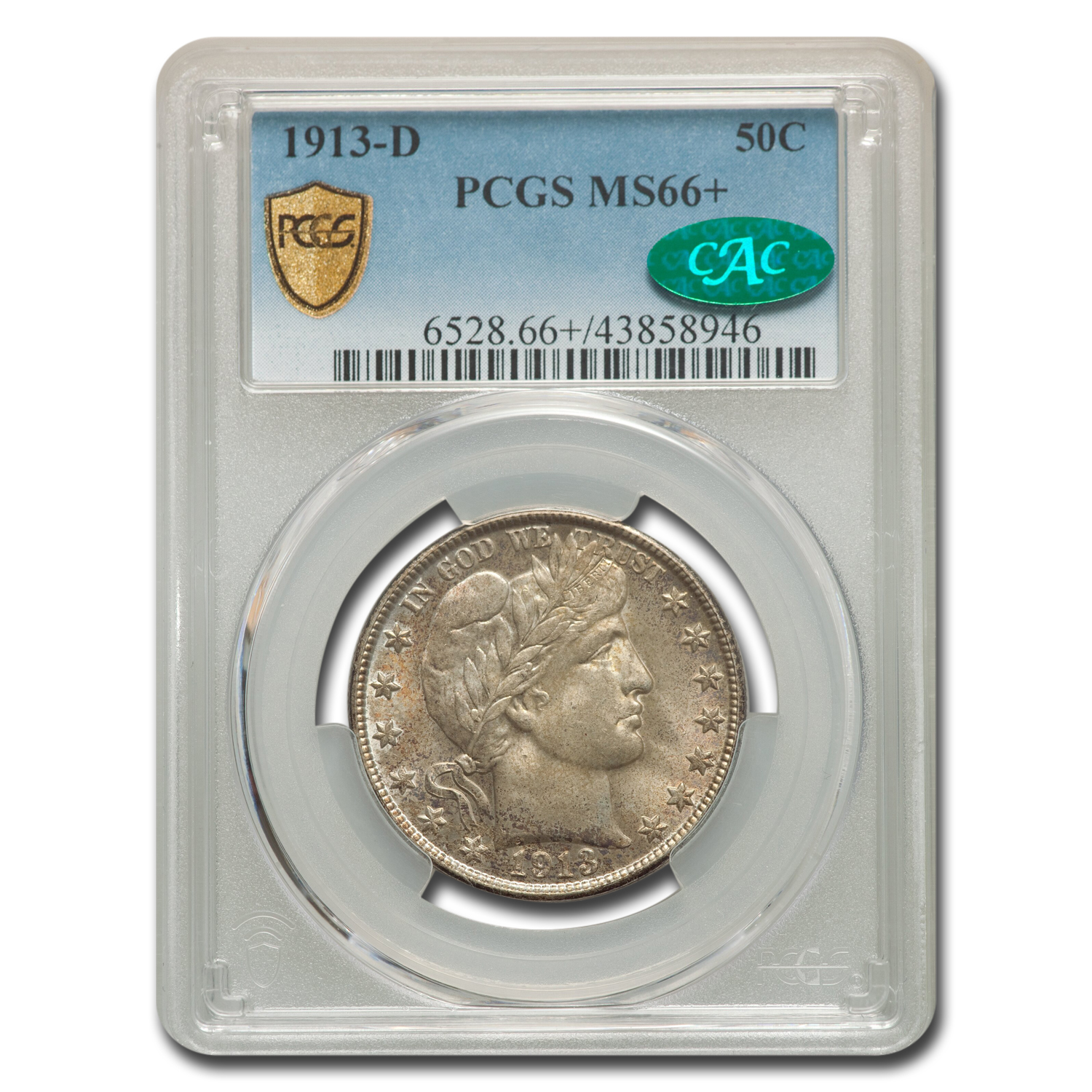 Buy 1913-D Barber Half Dollar MS-66+ PCGS CAC