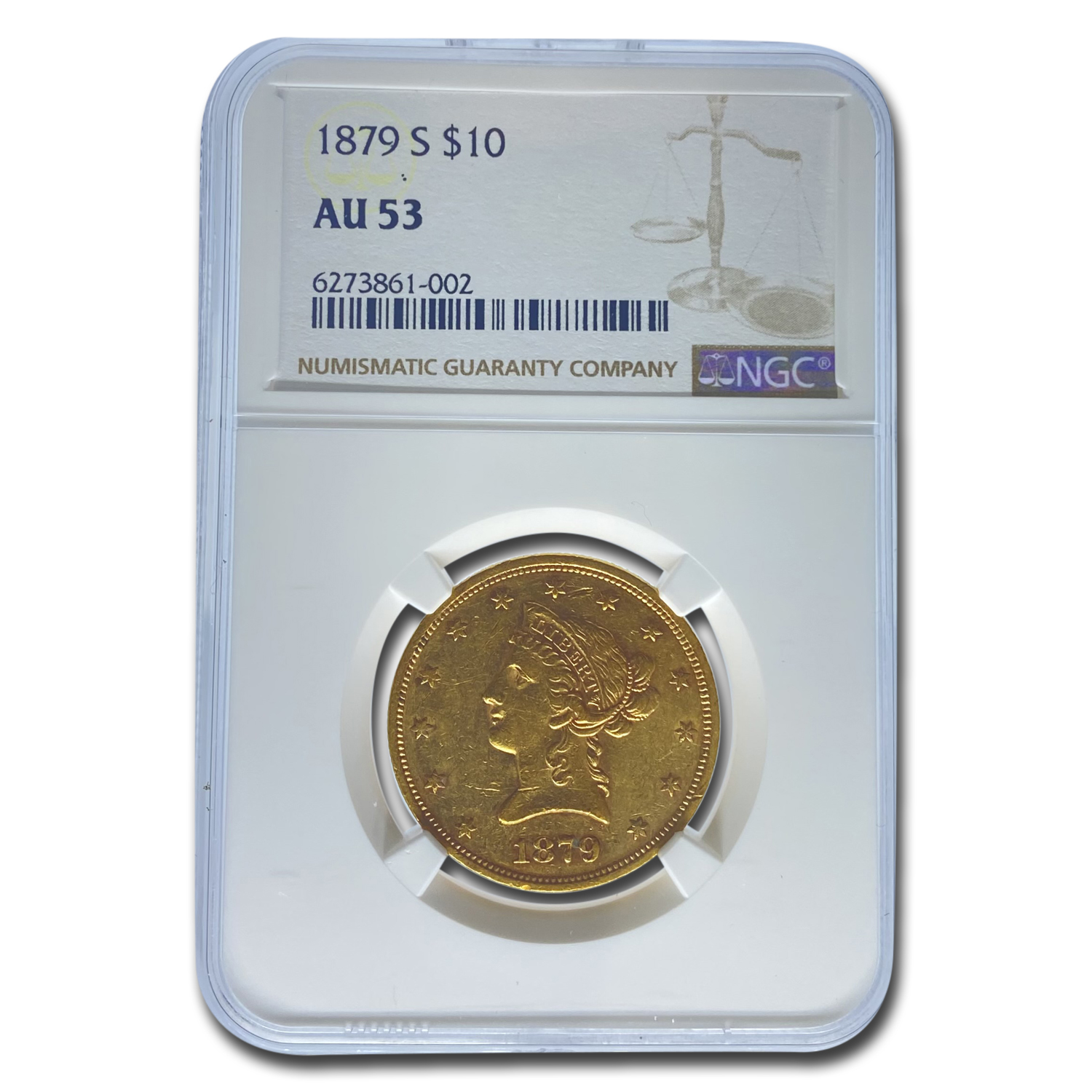 Buy 1879-S $10 Liberty Gold Eagle AU-53 NGC