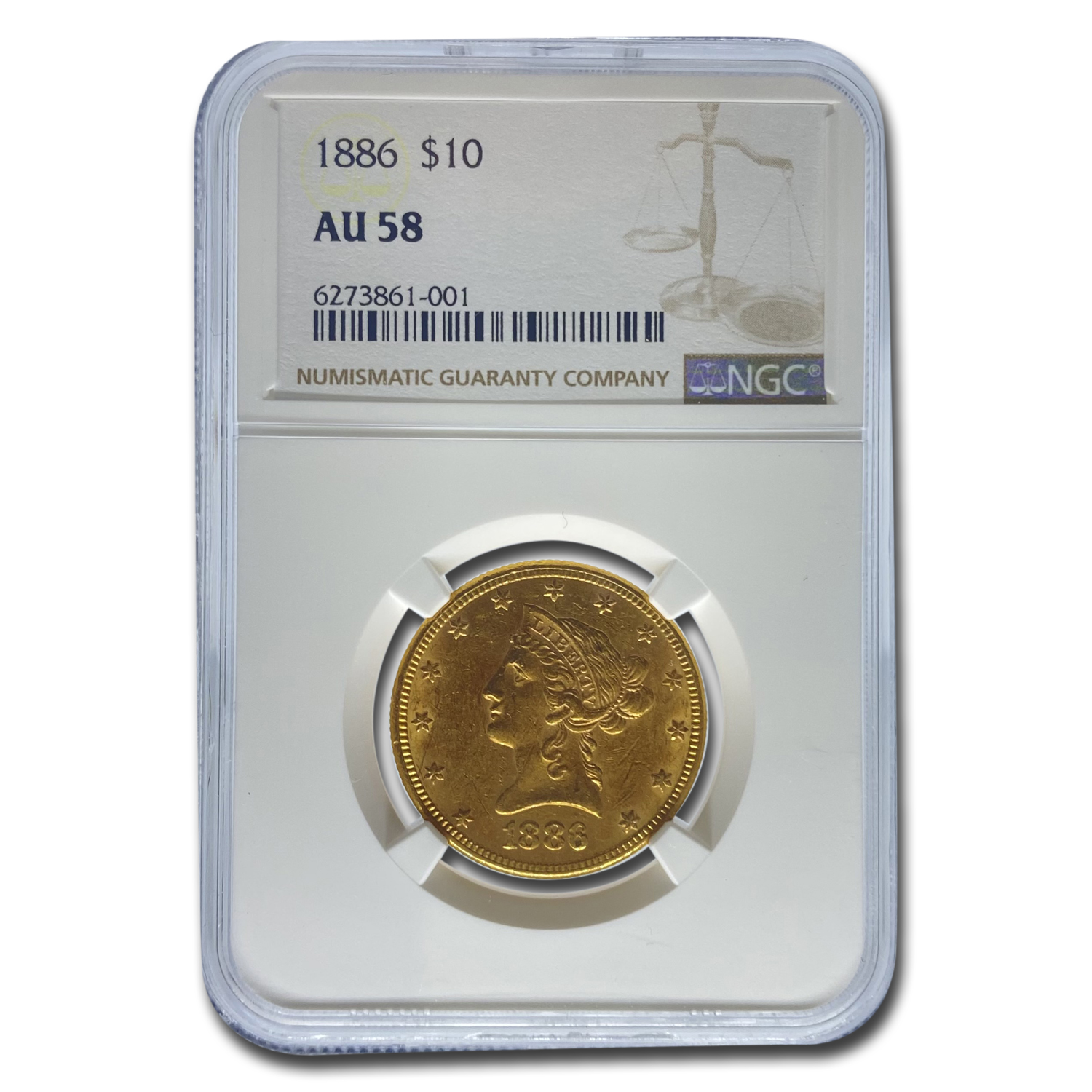 Buy 1886 $10 Liberty Gold Eagle AU-58 NGC