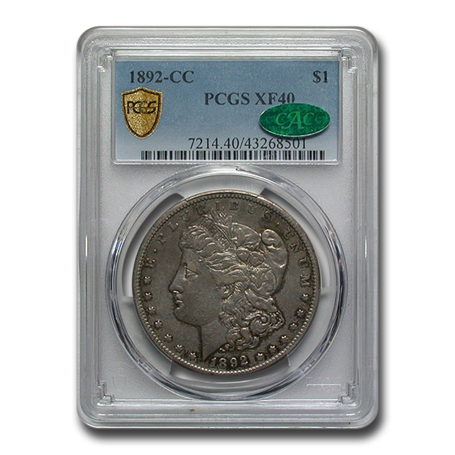 Buy 1892-CC Morgan Dollar XF-40 PCGS CAC