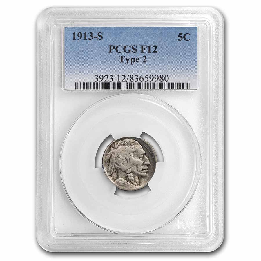 Buy 1913-S Buffalo Nickel Type II Fine-12 PCGS - Click Image to Close