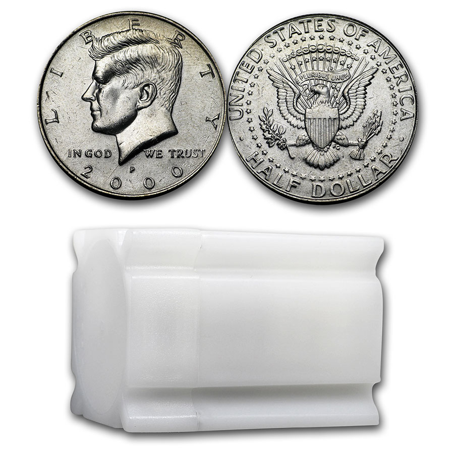Buy 2000-P Kennedy Half Dollar 20-Coin Roll BU