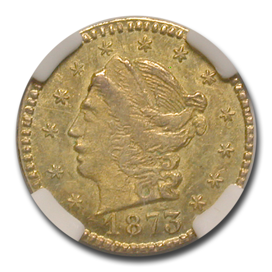 Buy 1873 Liberty Round 25 Cent Gold MS-63 NGC (BG-817)
