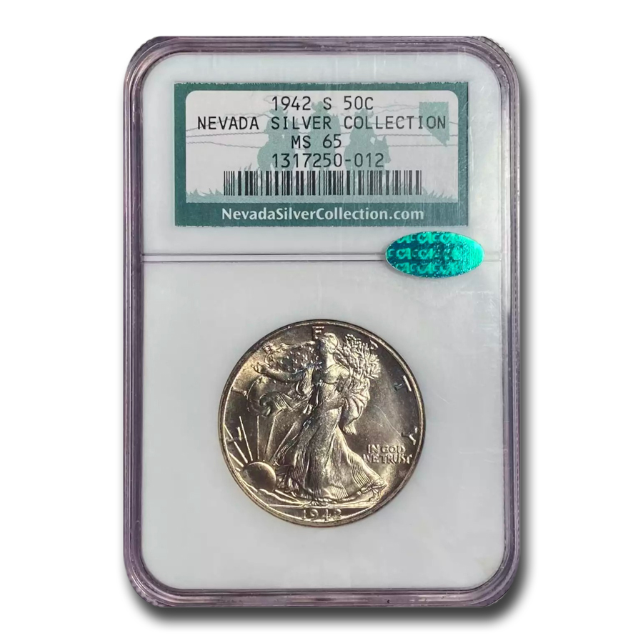 Buy 1942-S Walking Liberty Half Dollar MS-65 NGC CAC