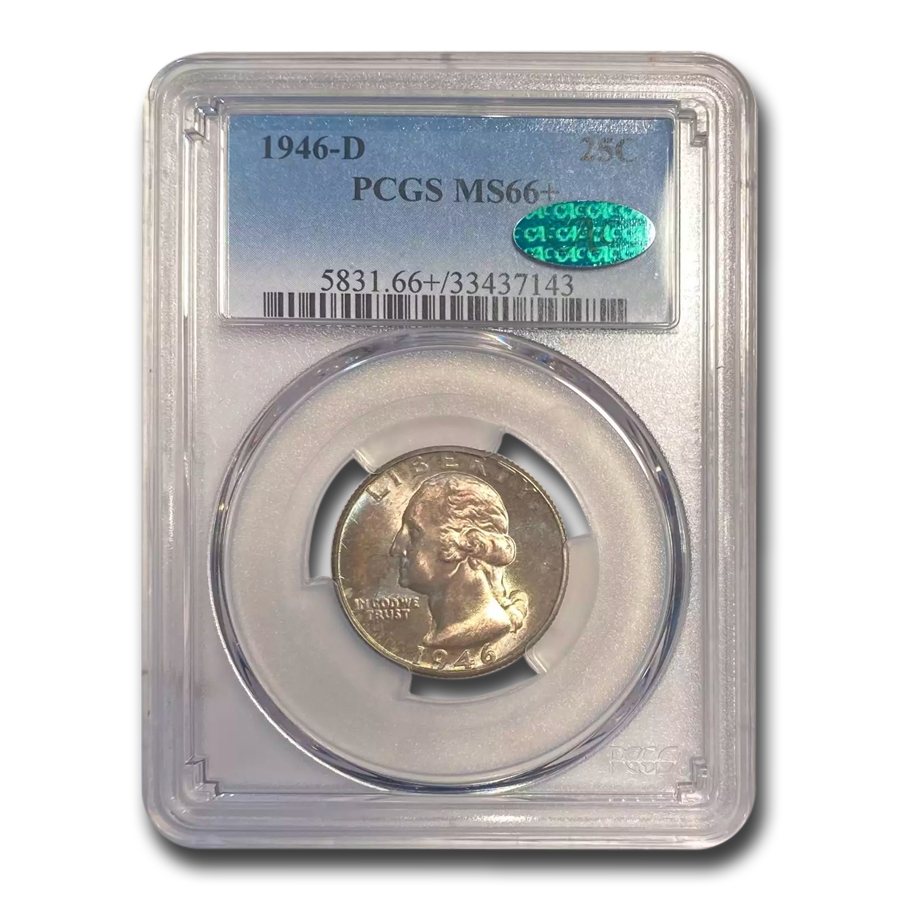 Buy 1946-D Washington Quarter MS-66+ PCGS CAC