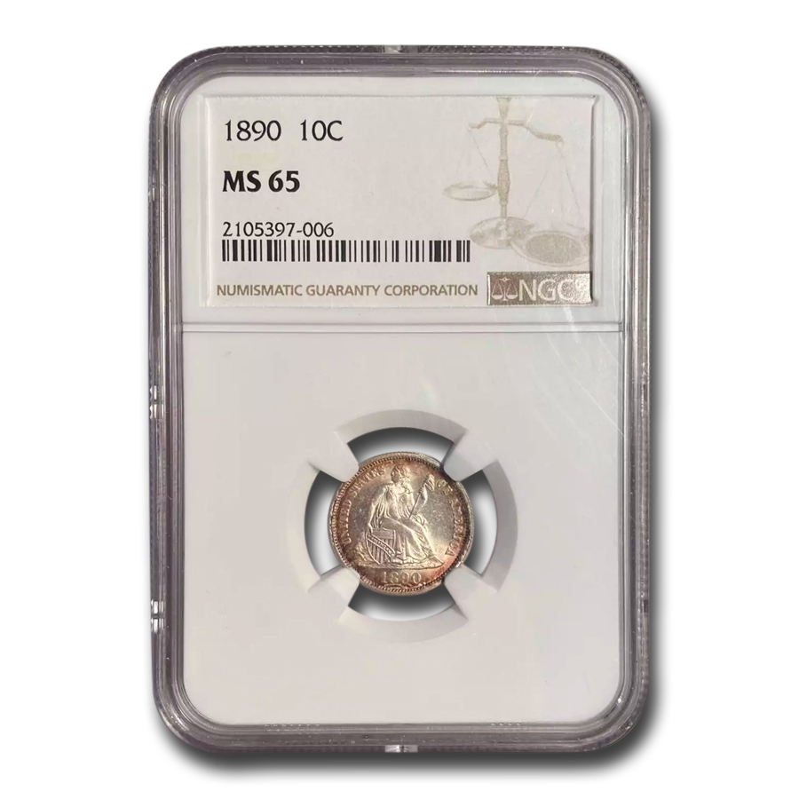 Buy 1890 Liberty Seated Dime MS-65 NGC