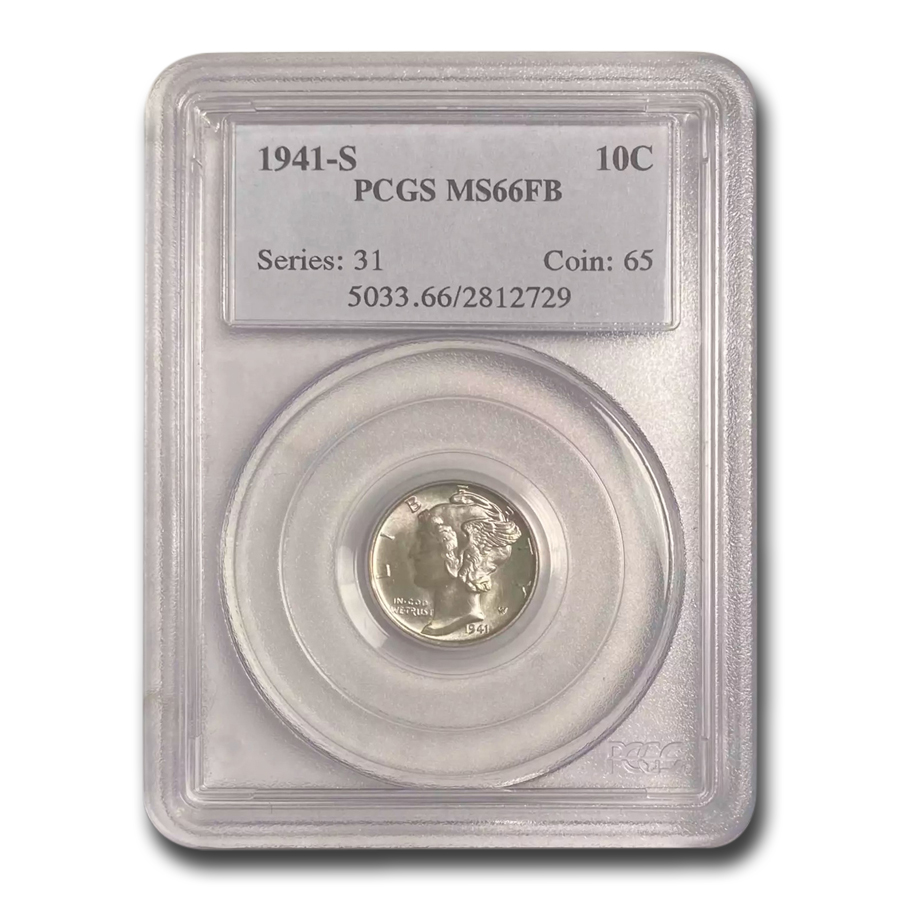 Buy 1941-S Mercury Dime MS-66 PCGS (FB)