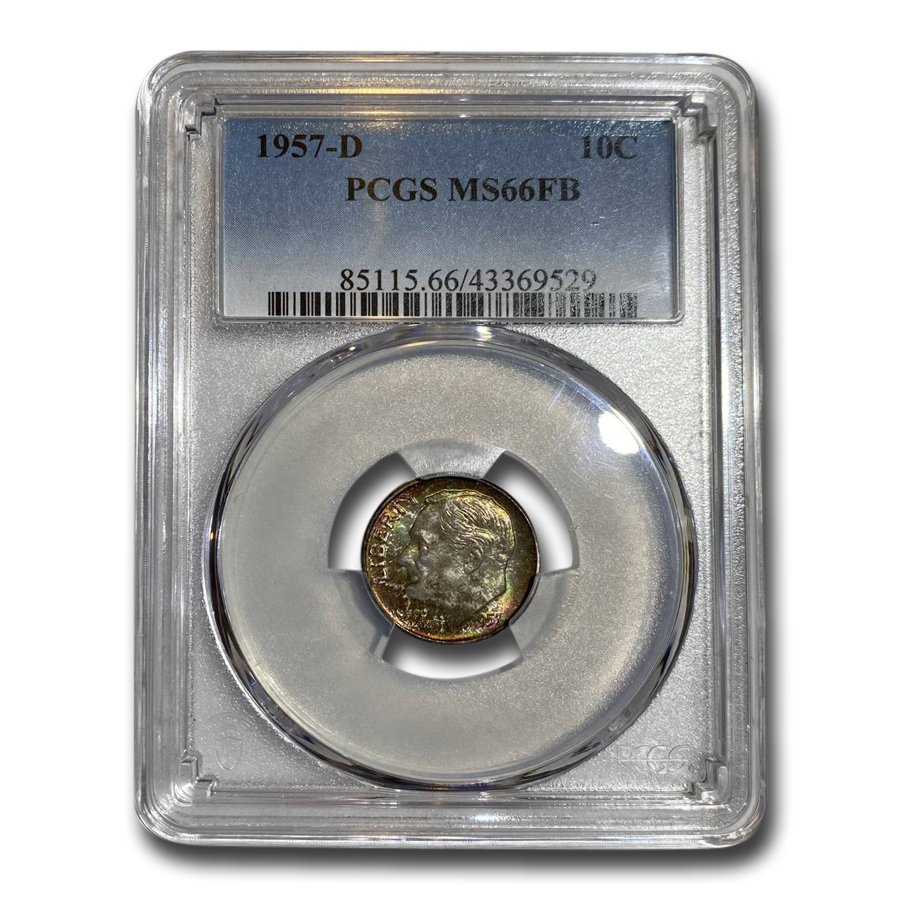 Buy 1957-D Roosevelt Dime MS-66 PCGS (FB)