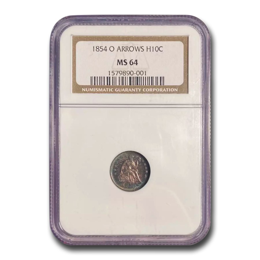 Buy 1854-O Liberty Seated Half Dime MS-64 NGC (Arrows)