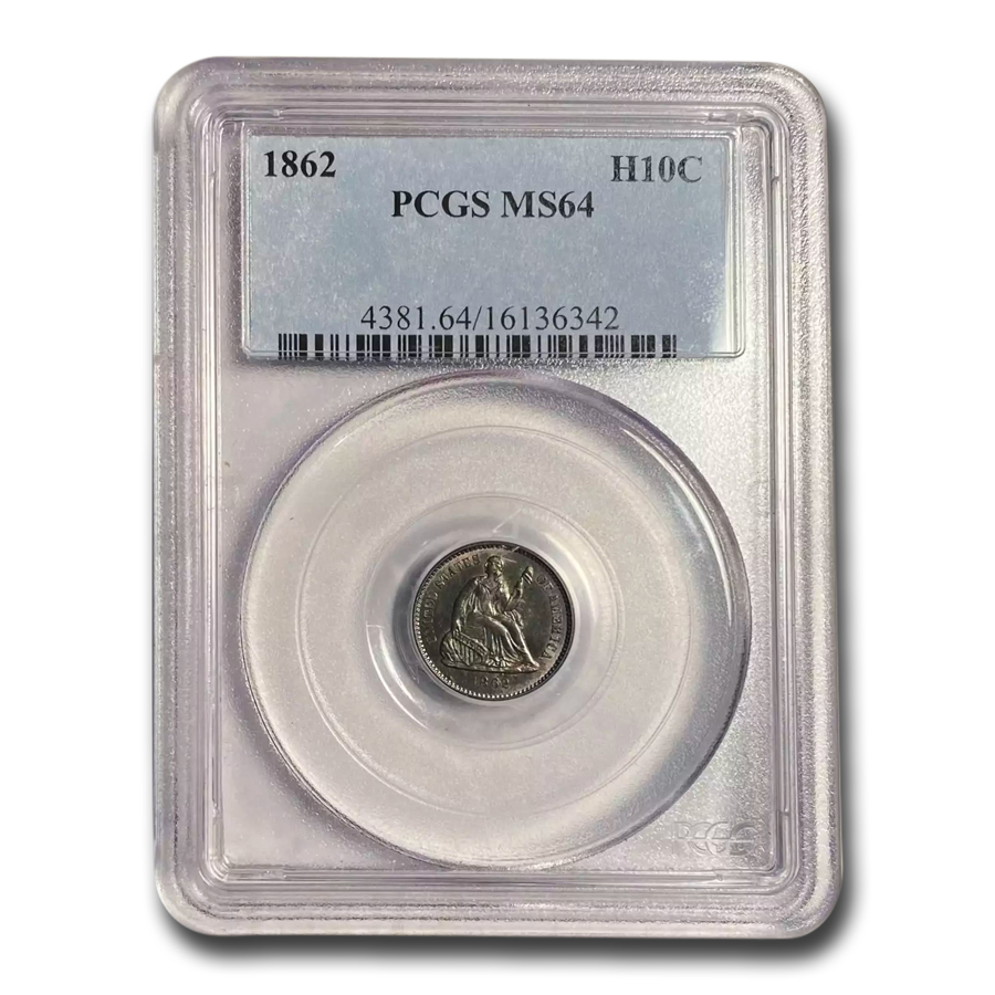 Buy 1862 Liberty Seated Half Dime MS-64 PCGS