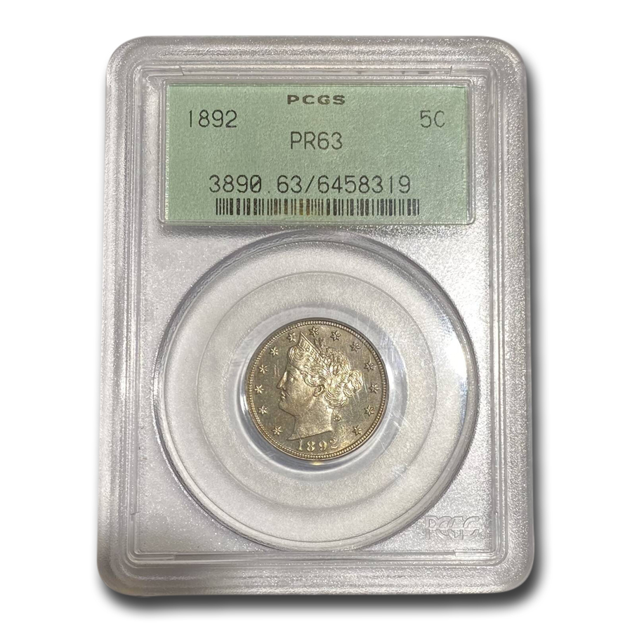 Buy 1892 5C Liberty Nickel PR-63 PCGS