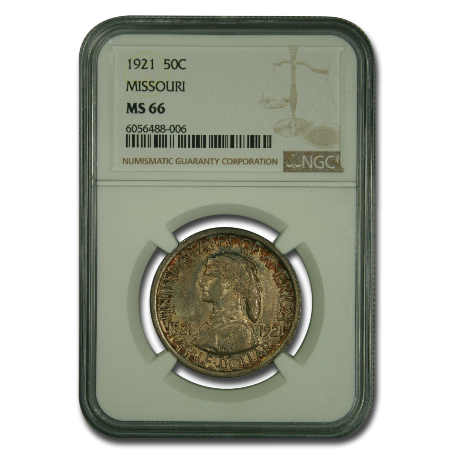 Buy 1921 Missouri Commemorative Half Dollar MS-66 NGC