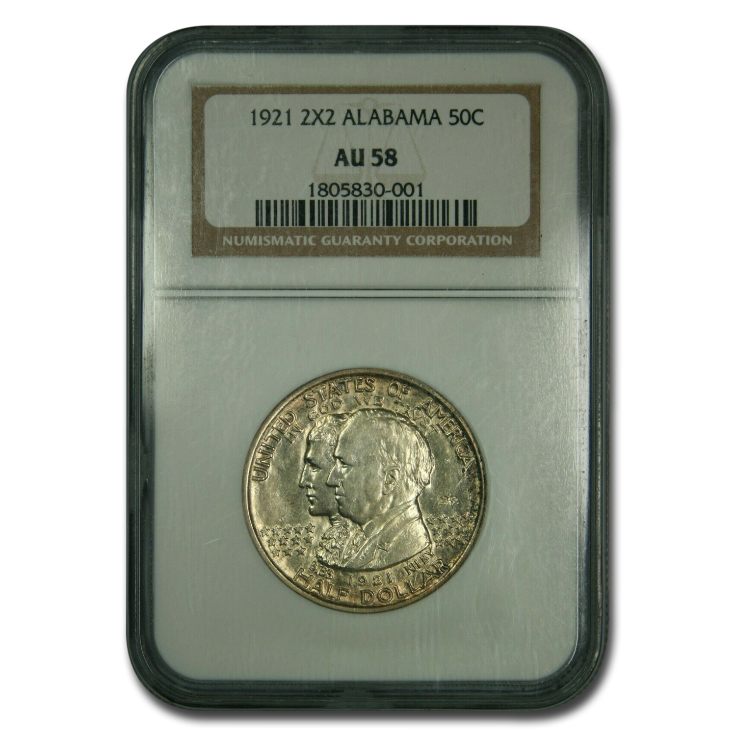 Buy 1921 Alabama Centennial Commemorative Half Dollar AU-58 NGC (2x2)