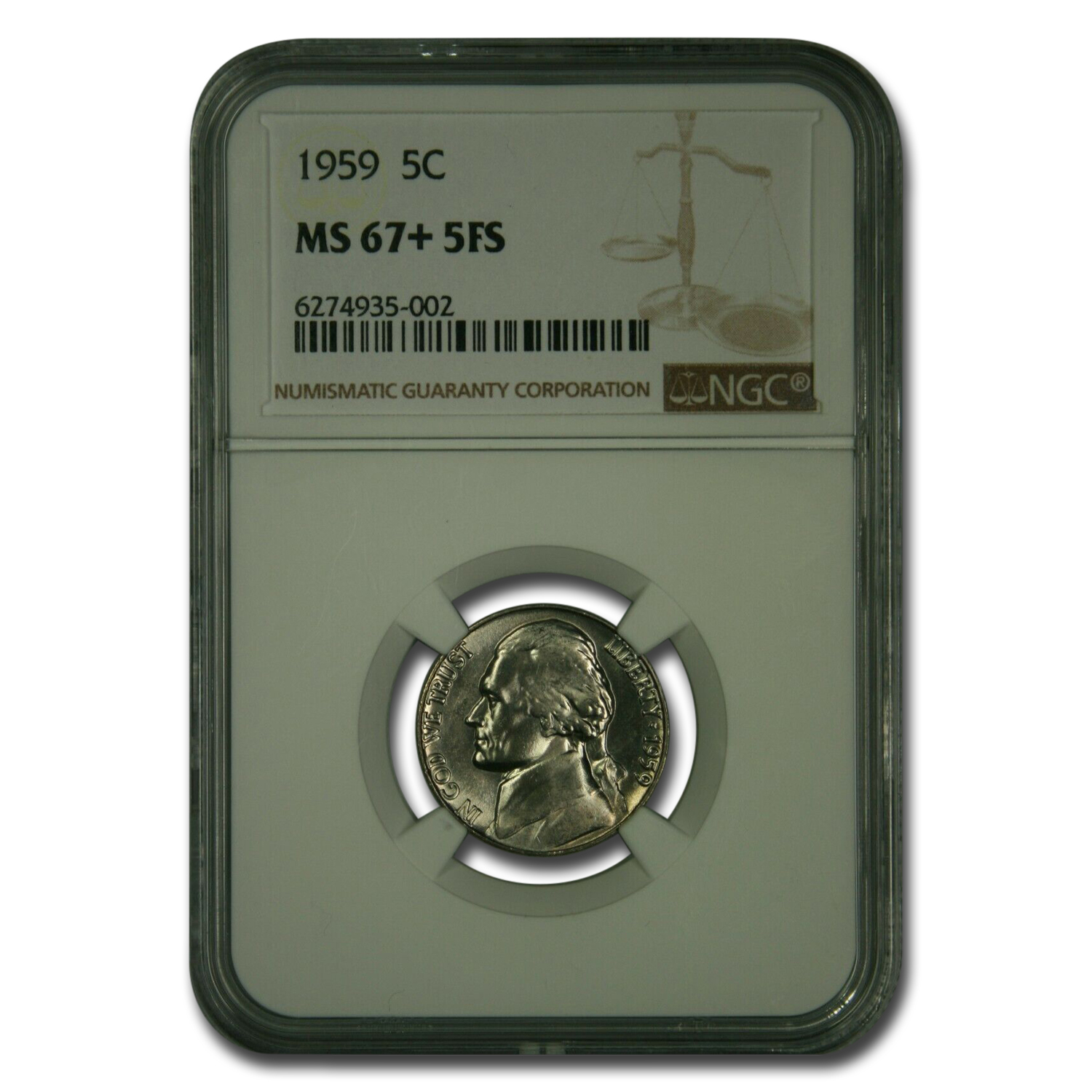 Buy 1959 Jefferson Nickel MS-67+ NGC (FS) - Click Image to Close