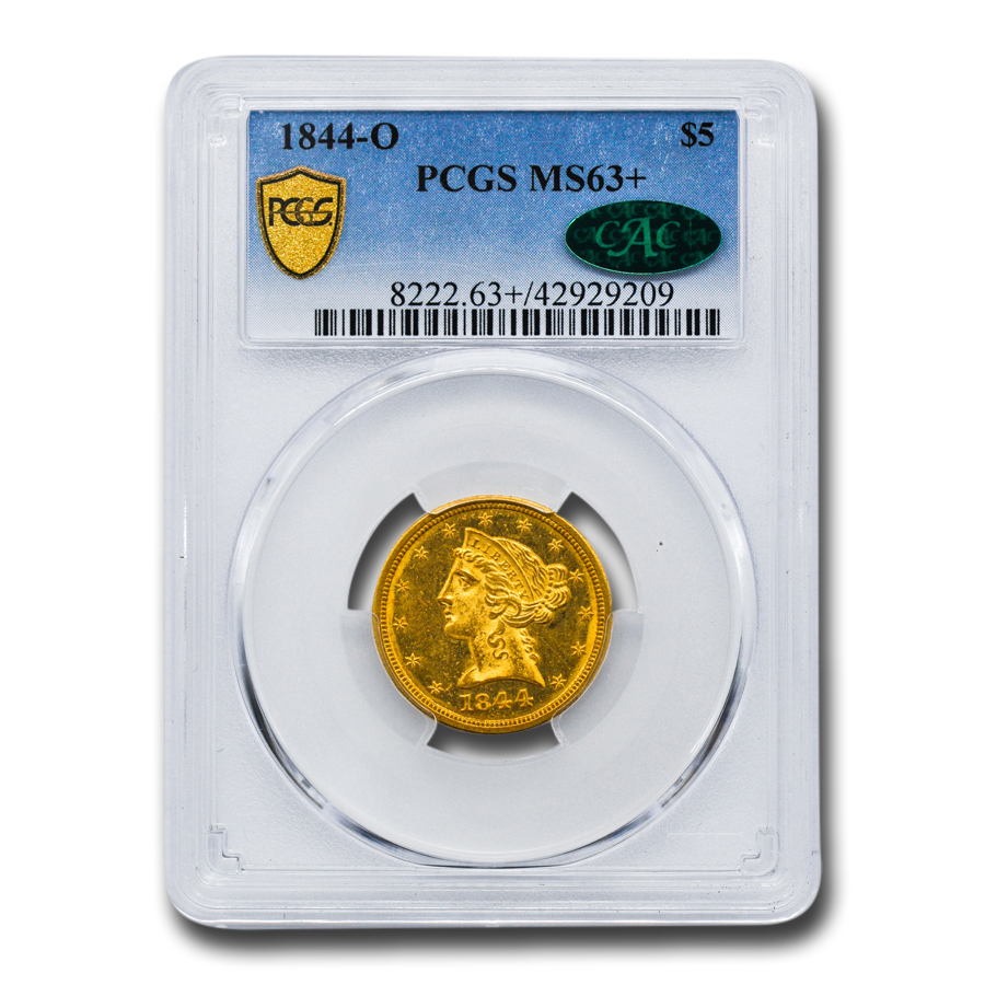 Buy 1844-O $5 Liberty Gold Half Eagle MS-63+ PCGS CAC - Click Image to Close