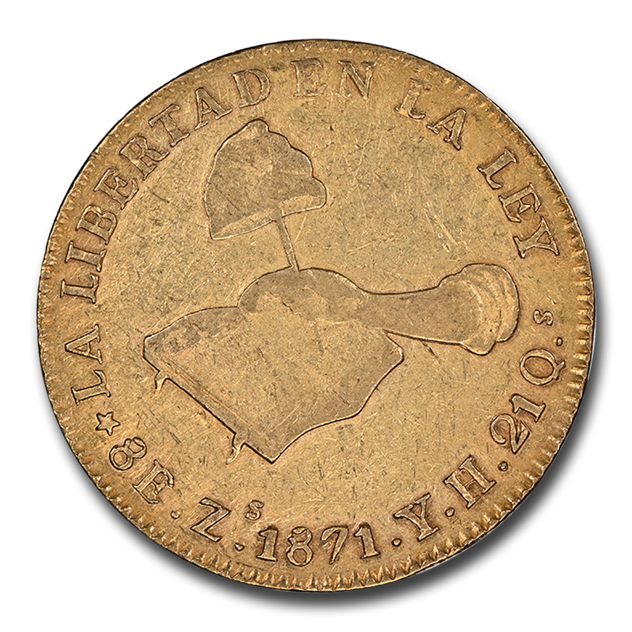 Buy 1871-Zs Mexico Gold 8 Escudos AU-50 NGC - Click Image to Close