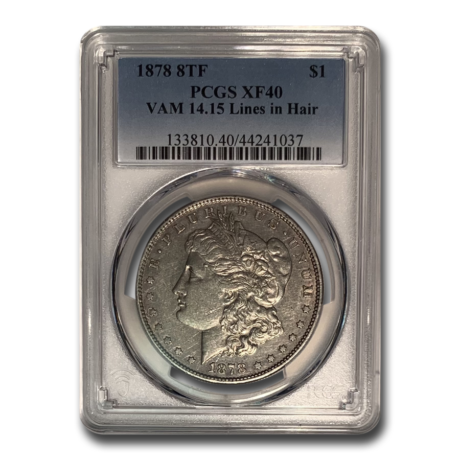 Buy 1878 Morgan Dollar 8 TF XF-40 PCGS (VAM 14.15 Lines in Hair)