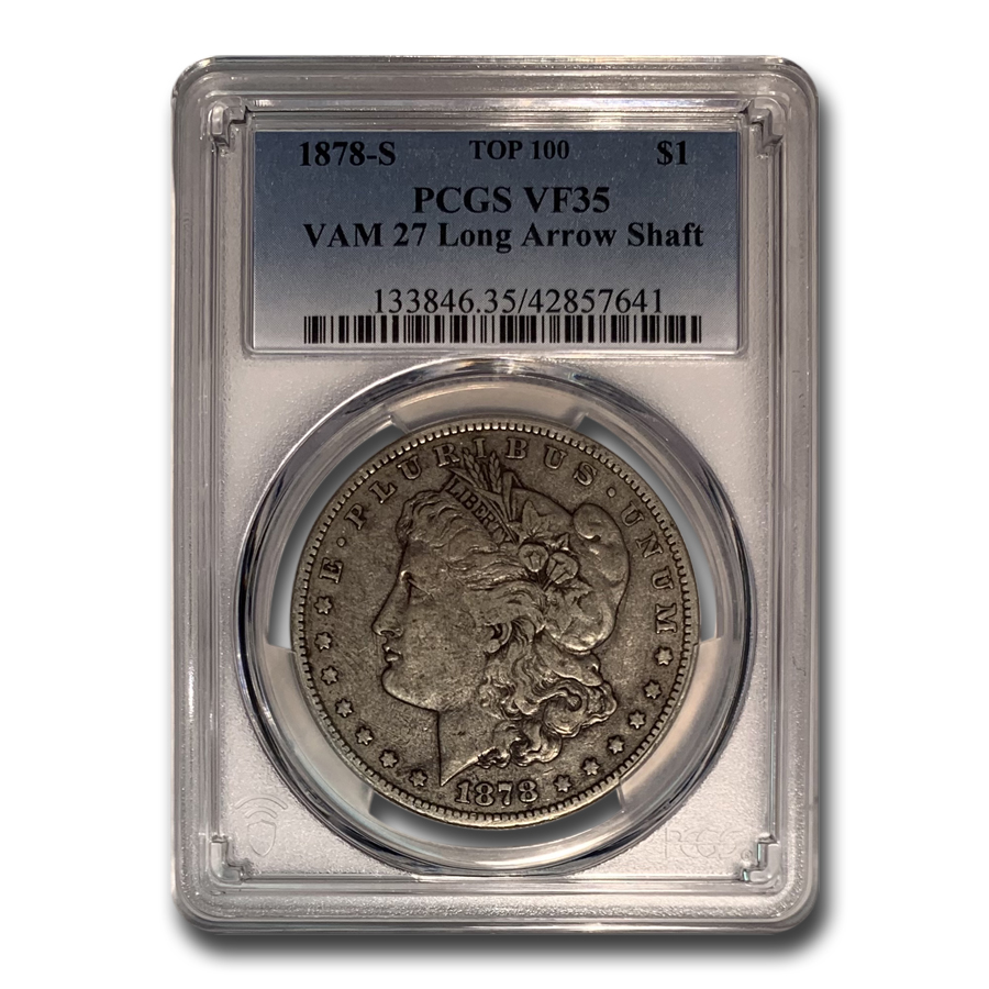 Buy 1878-S Morgan Dollar VF-35 PCGS (VAM 27 Long Arrow Shaft Top-100)