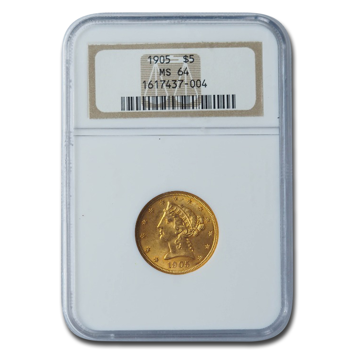 Buy 1905 $5 Liberty Gold Half Eagle MS-64 NGC - Click Image to Close