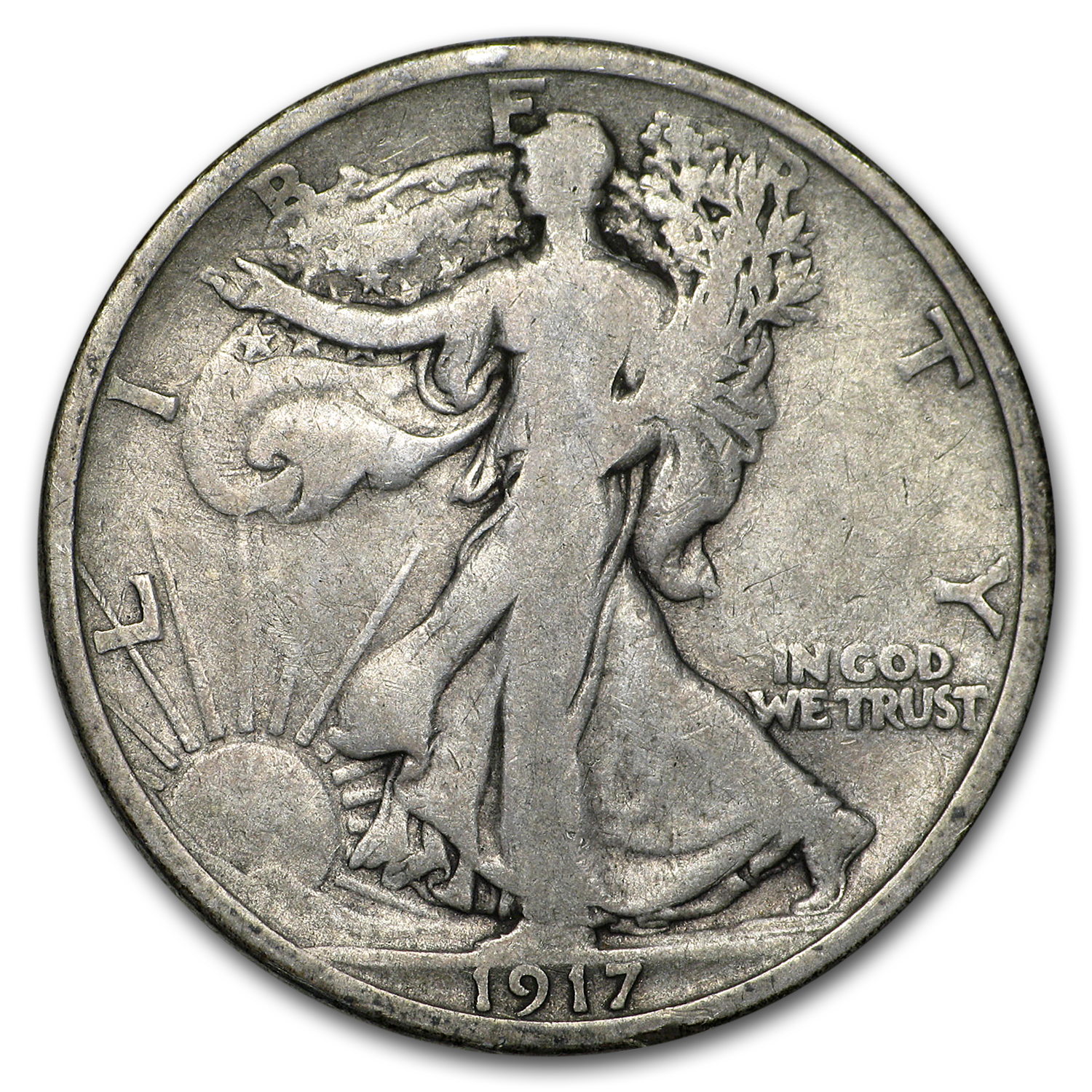 Buy 1917-S Rev Walking Liberty Half Dollar VG