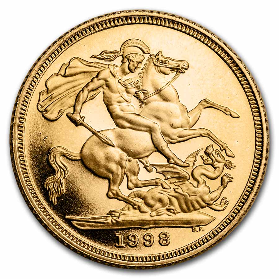 1998 Great Britain Gold Sovereign Proof - Click Image to Close