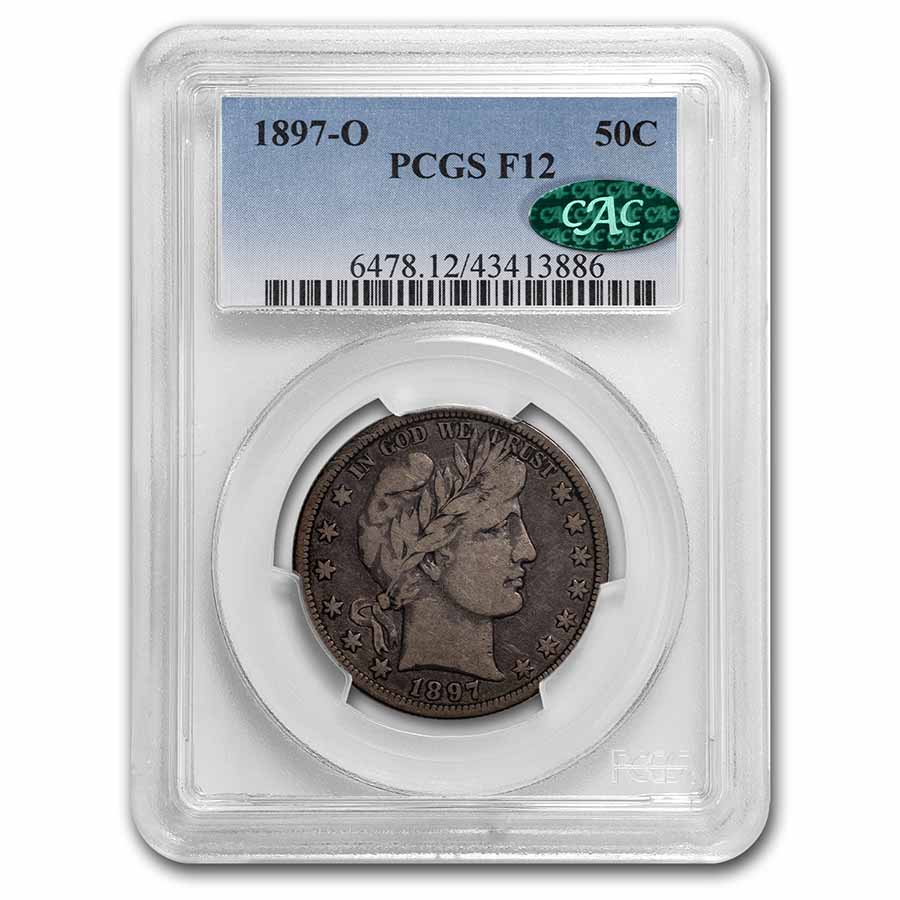 1897-O Barber Half Dollar F-12 PCGS CAC