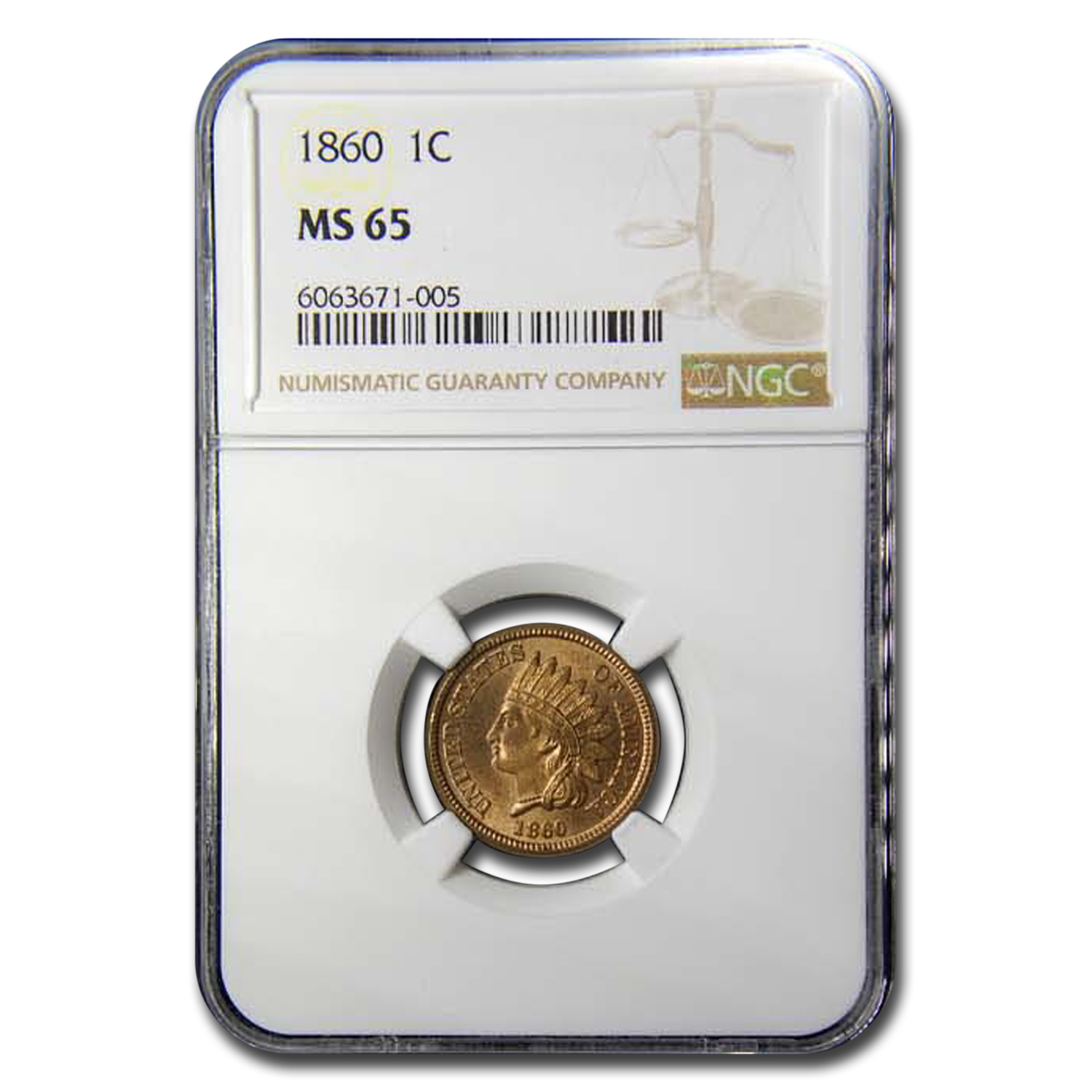 Buy 1860 Indian Head Cent MS-65 NGC
