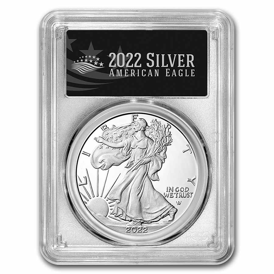 2022-W 1 oz Proof Silver Eagle PR-70 PCGS (FirstStrike?, Black)