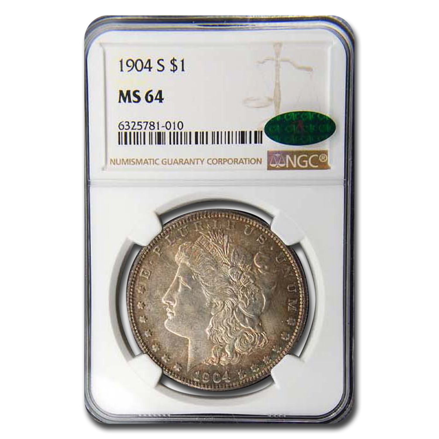 Buy 1904-S Morgan Dollar MS-64 NGC CAC