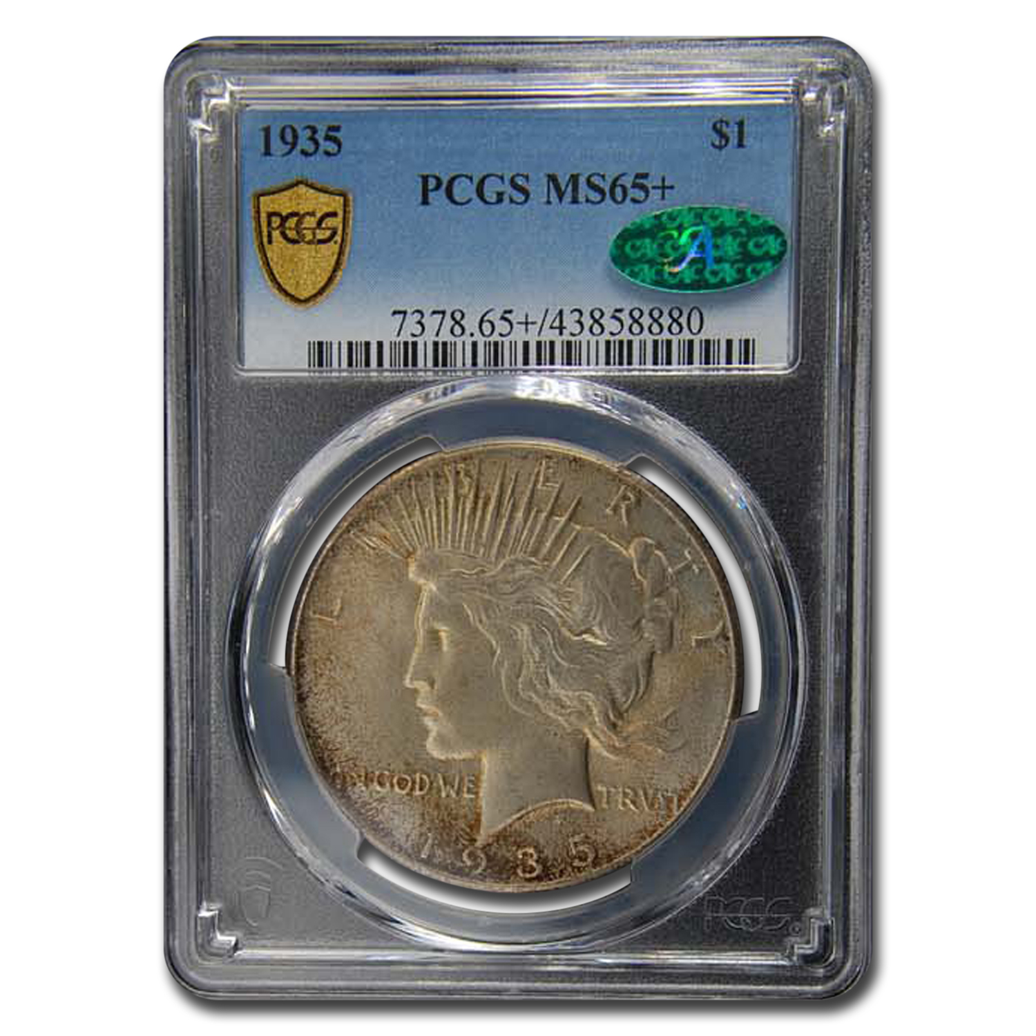 Buy 1935 Peace Dollar MS-65+ PCGS CAC