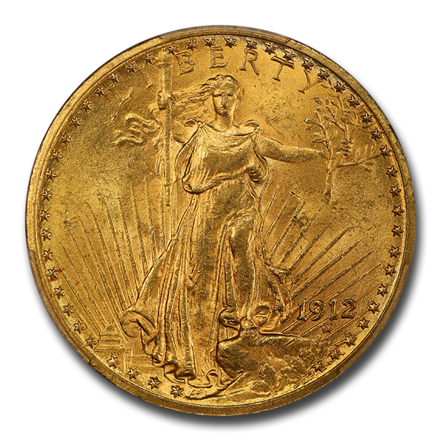 Buy 1912 $20 Saint-Gaudens Gold Double Eagle MS-63 PCGS CAC