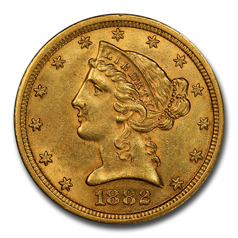 Buy 1882-CC $5 Liberty Gold Half Eagle MS-62 PCGS