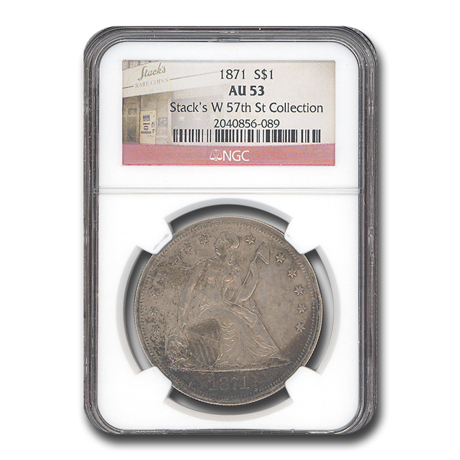 Buy 1871 Liberty Seated Dollar AU-53 NGC - Click Image to Close
