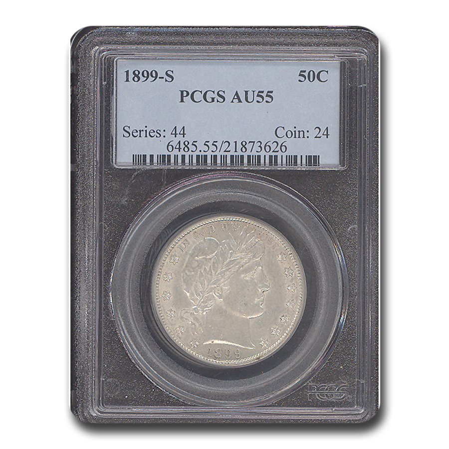 Buy 1899-S Barber Half Dollar AU-55 PCGS - Click Image to Close