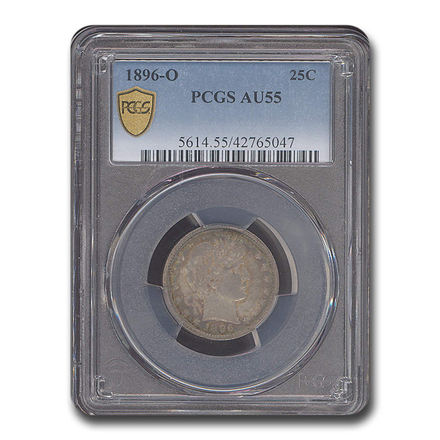 Buy 1896-O Barber Quarter AU-55 PCGS