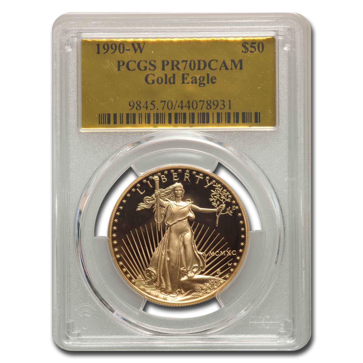 Buy 1990-W 1 oz Proof American Gold Eagle PR-70 DCAM PCGS (Gold Foil)