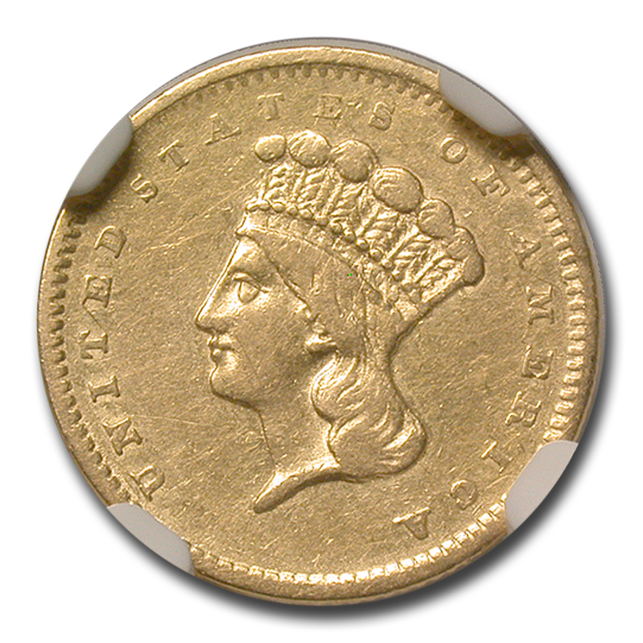 Buy 1856 $1 Indian Head Gold XF-40 NGC (Slanted 5) - Click Image to Close