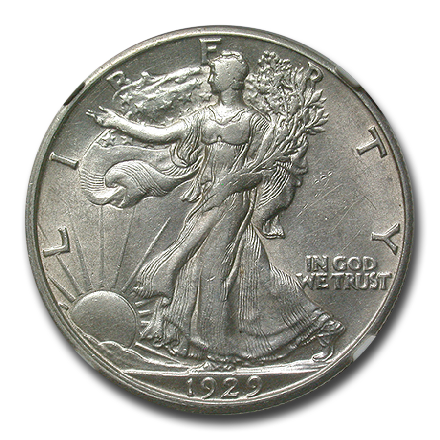 Buy 1929-D Walking Liberty Half Dollar AU-53 NGC