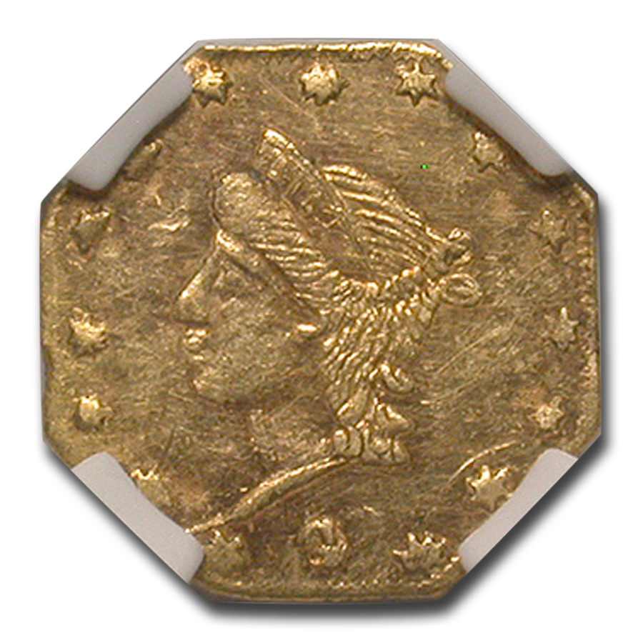 Buy 1864 Liberty Octagonal 25 Cent Gold MS-63 NGC (BG-735)