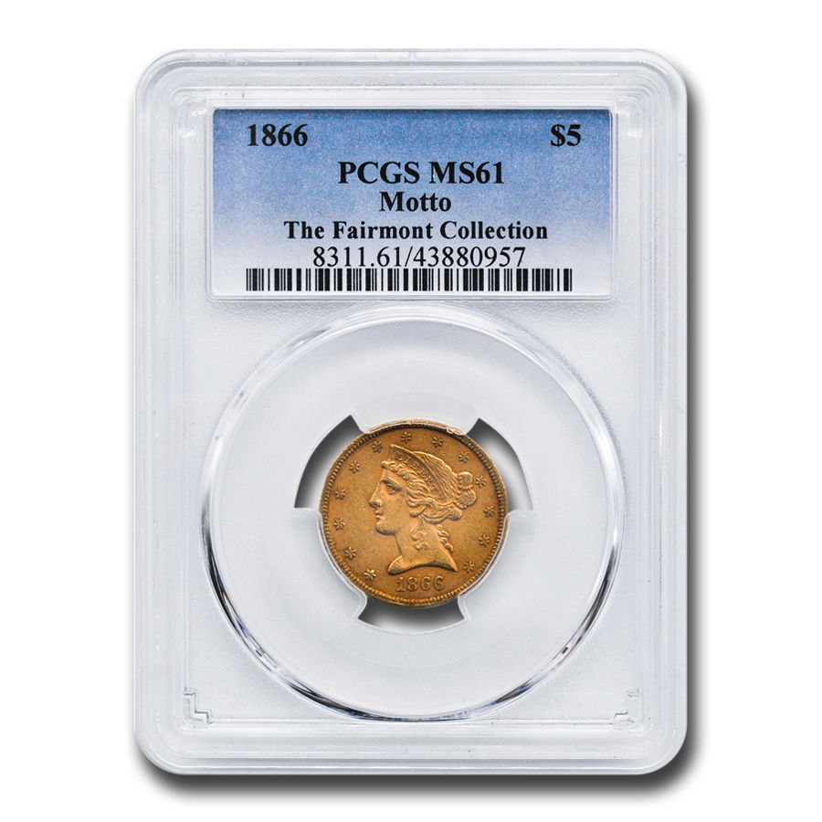 Buy 1866 $5 Liberty Gold Half Eagle MS-61 PCGS (Motto) - Click Image to Close