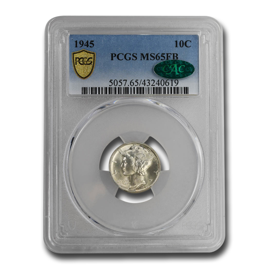 Buy 1945 Mercury Dime MS-65 PCGS CAC (FB)