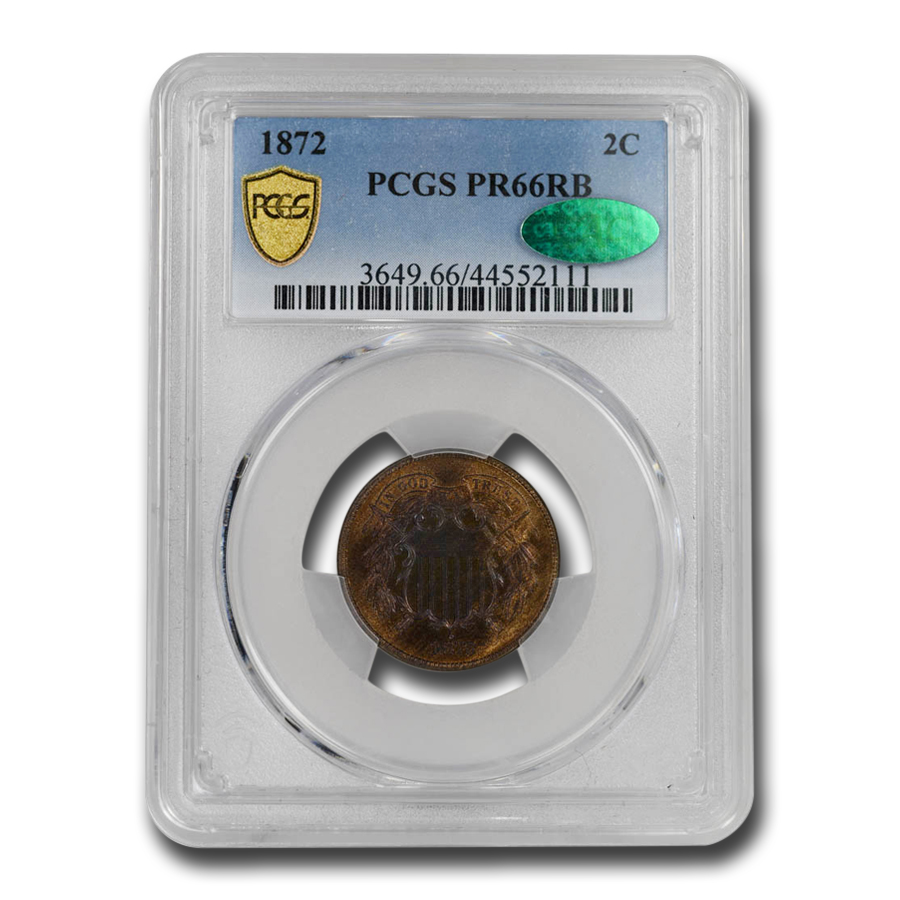 Buy 1872 Two Cent Piece PR-66 PCGS CAC (Red/Brown) - Click Image to Close
