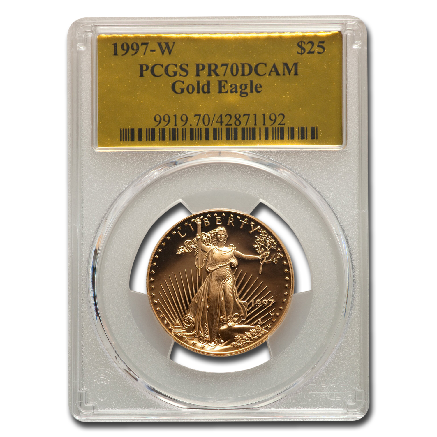 Buy 1997-W 1/2 oz Proof American Gold Eagle PR-70 PCGS (Gold Foil)
