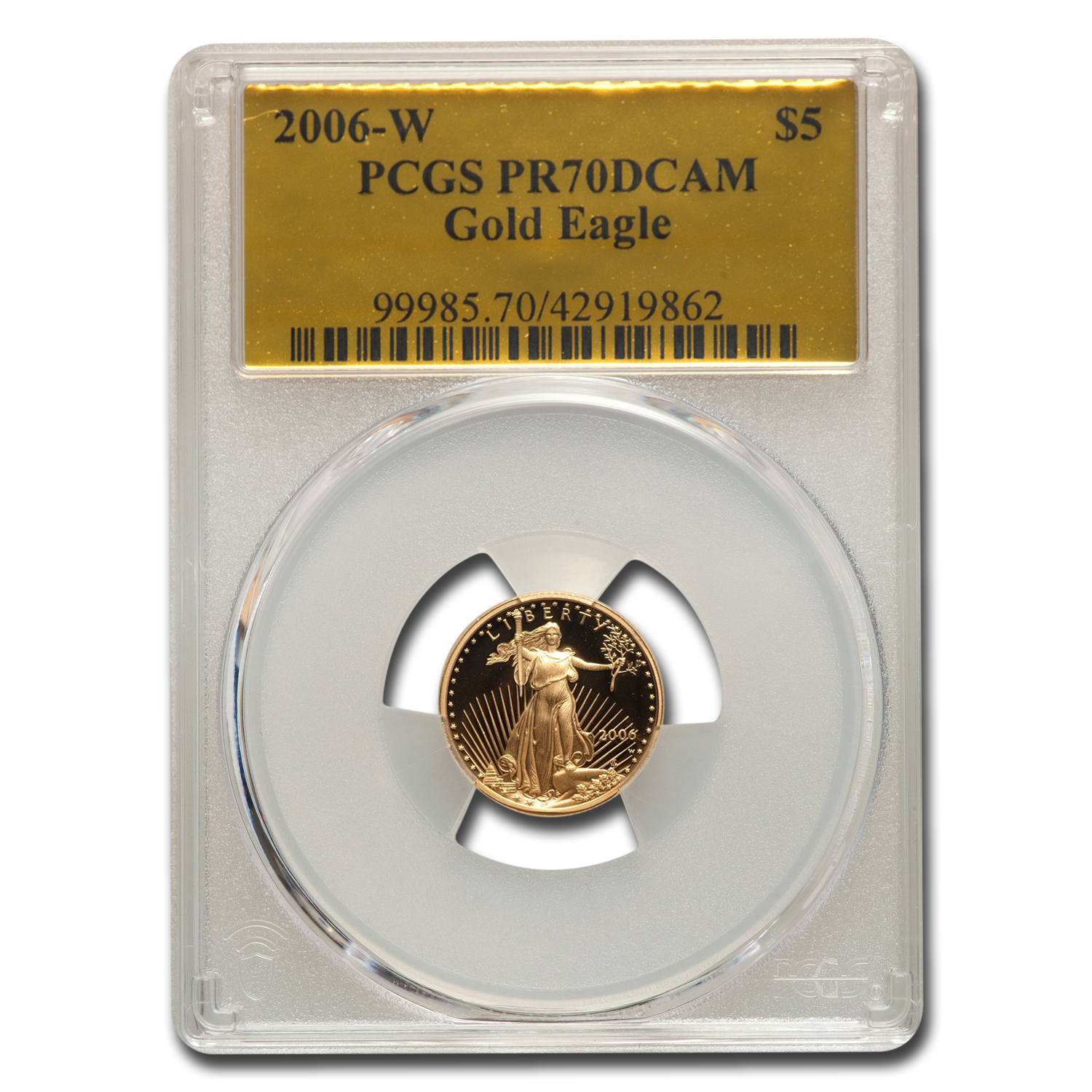 Buy 2006-W 1/10 oz Proof American Gold Eagle PR-70 PCGS (Gold Foil)