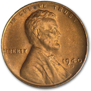 Buy 1940-D Lincoln Cent BU (Red)