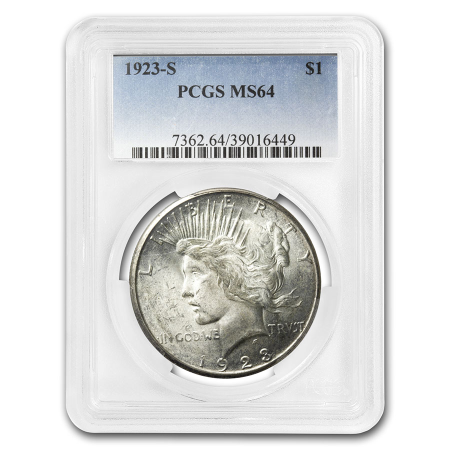 Buy MS-64 1923-S Peace Dollar PCGS