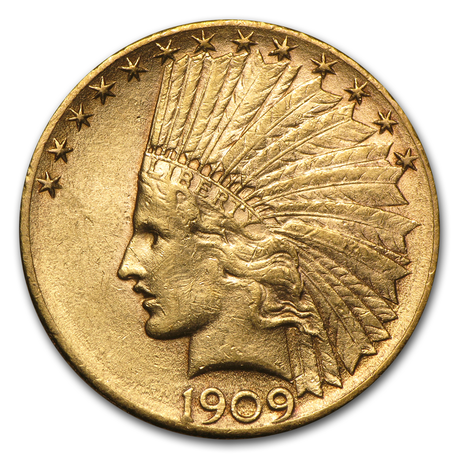 Buy 1909-D $10 Indian Gold Eagle AU - Click Image to Close