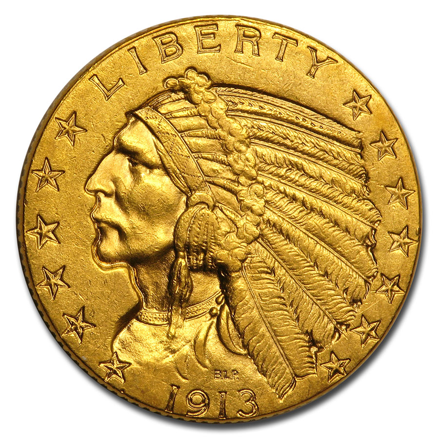 Buy 1913 $5 Indian Gold Half Eagle AU