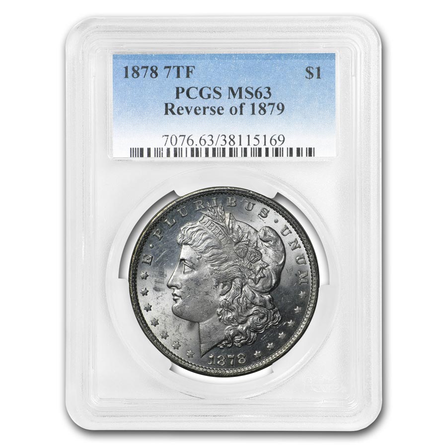 Buy 1878 Morgan Dollar 7 TF Rev of 79 MS-63 PCGS